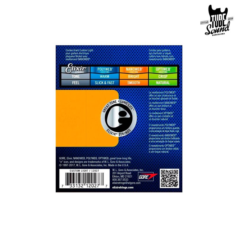 Elixir 12027 Electric NPS Nanoweb Custom Light 09-46