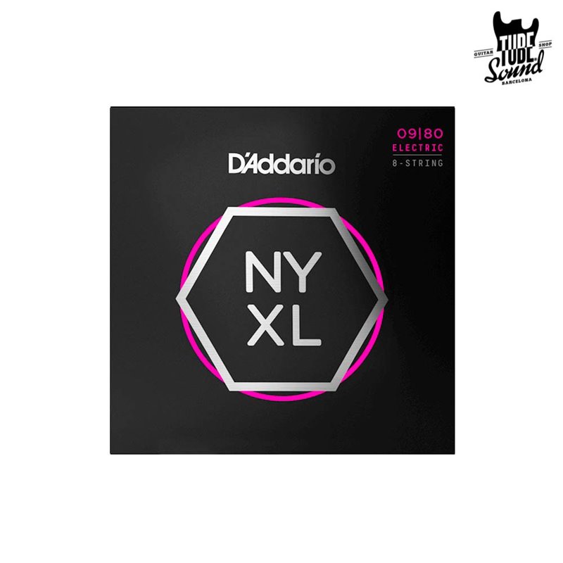 D'Addario NYXL0980 8 Strings Electric Super Light 09-80