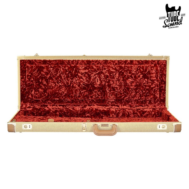 G&G Deluxe Strat/Tele Hardshell Case Tweed with Red