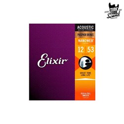 Elixir 16152 Phosphor Bronze Nanoweb Acoustic 12 String Light 10-47