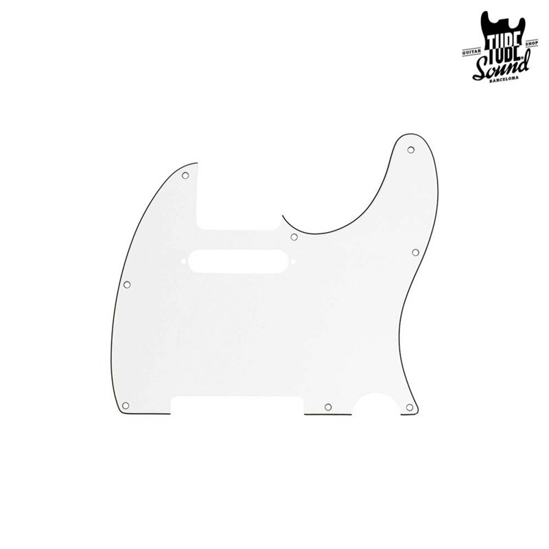 Fender Tele Pickguard 8 Holes 3-Ply White