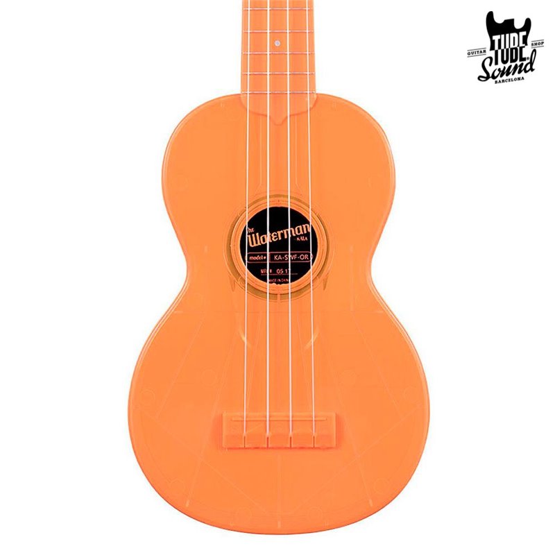 Kala KA-SWF-OR Waterman Soprano Ukulele Fluorescent Orangesicle