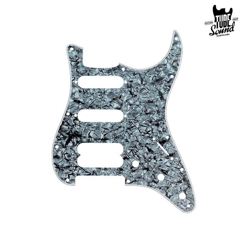 Fender Strat Pickguard 11 Holes Modern HSS Ultra Series Moto Black