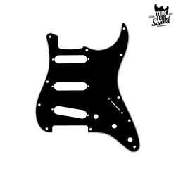 Fender Strat Pickguard 11 Hole 3-Ply Black