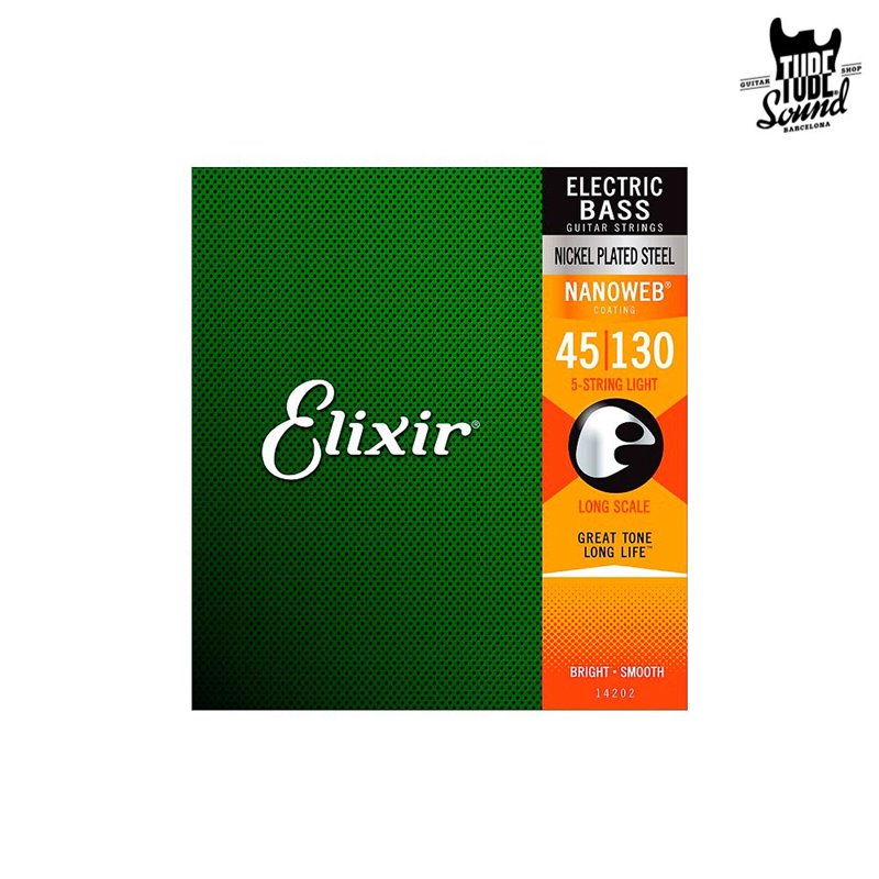 Elixir 14202 NPS Nanoweb 5 String Bass Light 45-130
