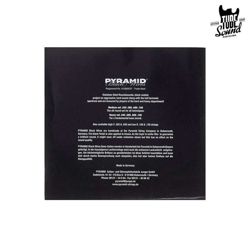 Pyramid Black Wires Bass Heavy 45-105