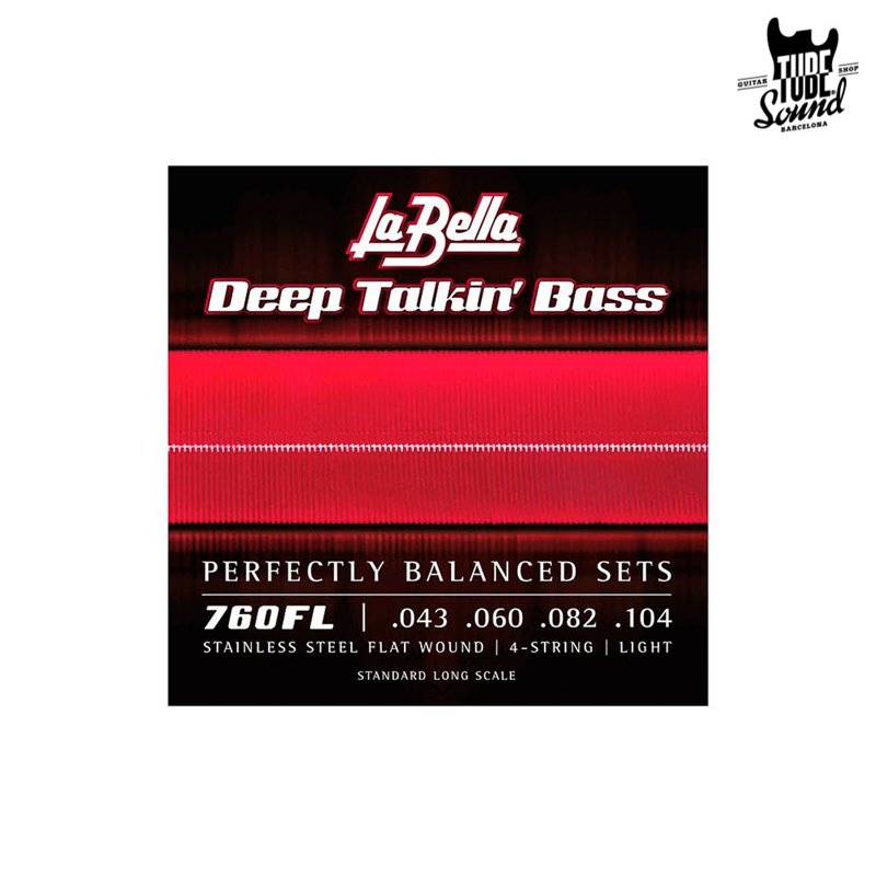 La Bella 760FL Flat Wound Stainless Steel Electric Bass 43-104