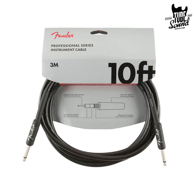 Fender Professional Series Cable Straight 3m Black