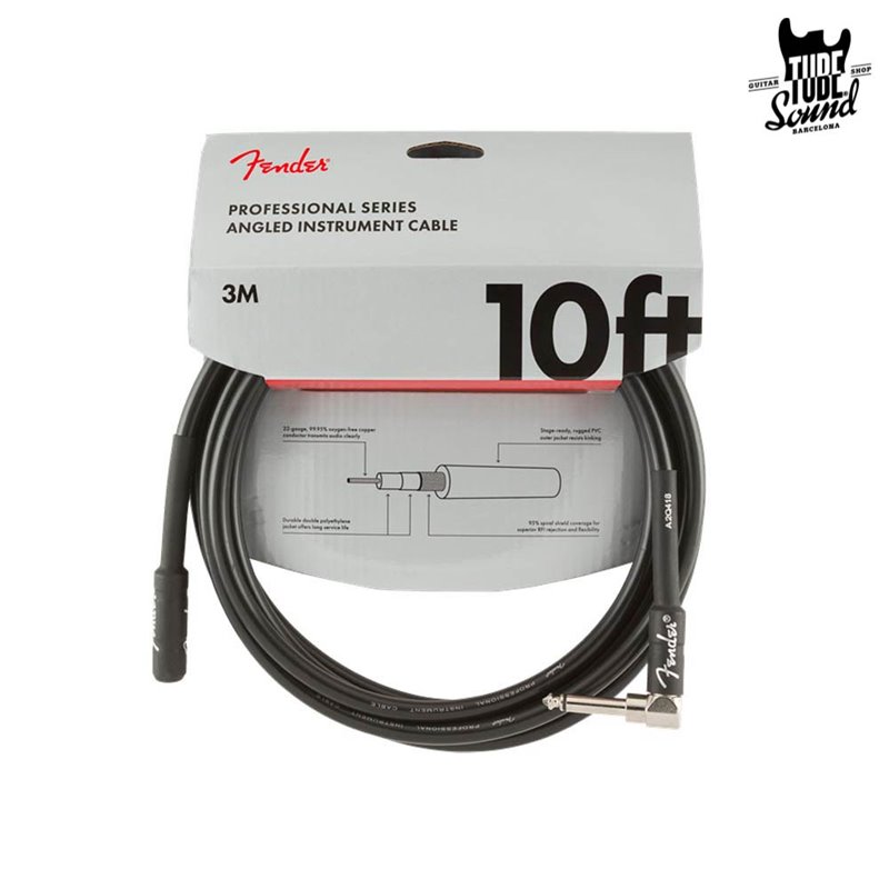 Fender Professional Series Cable Angle 3m Black