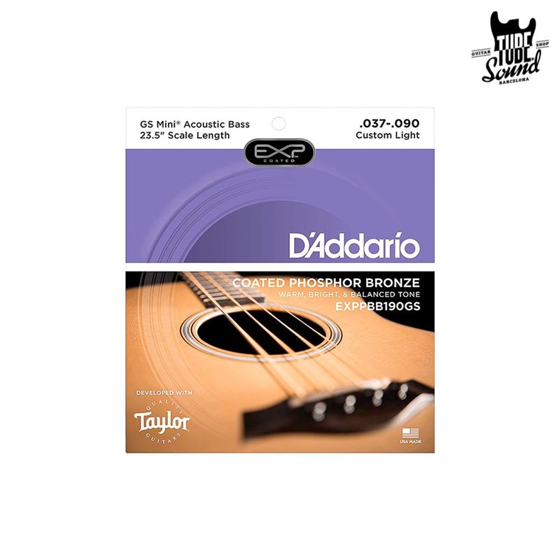 D'Addario EXPPBB190GS GS Mini Acoustic Bass Phosphor Bronze Custom Light 37-90
