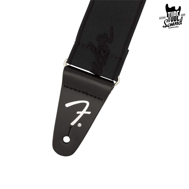 Fender Weighless Running Logo Strap Black