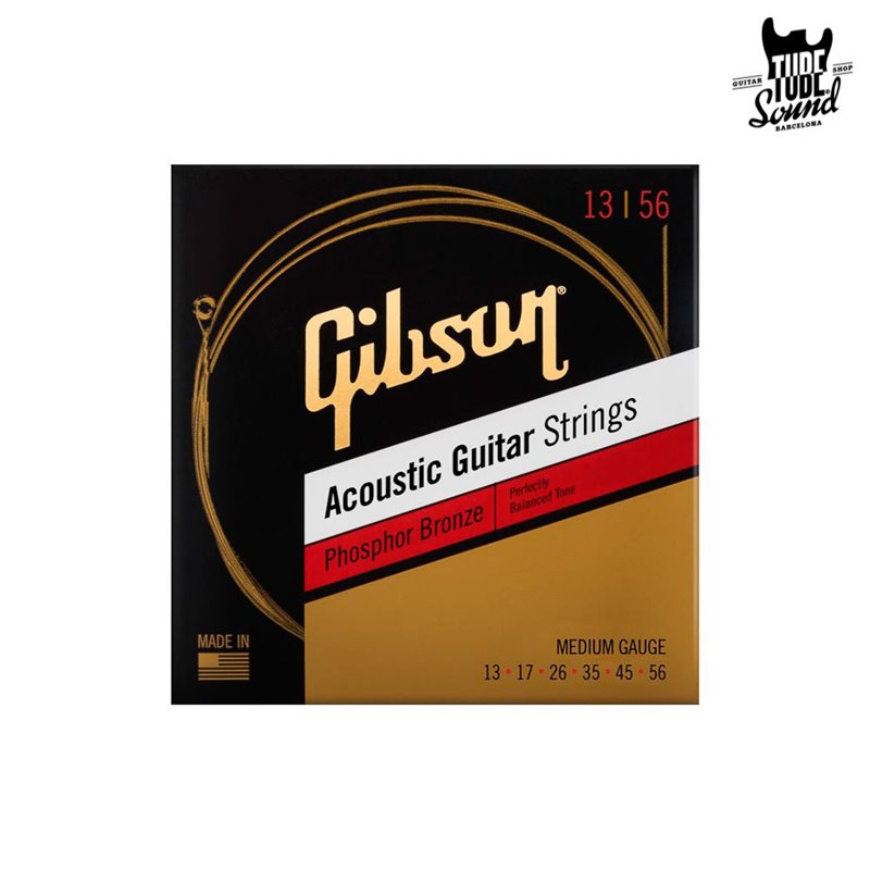 Gibson SAG-PB13 Phosphor Bronze Acoustic Medium 13-56