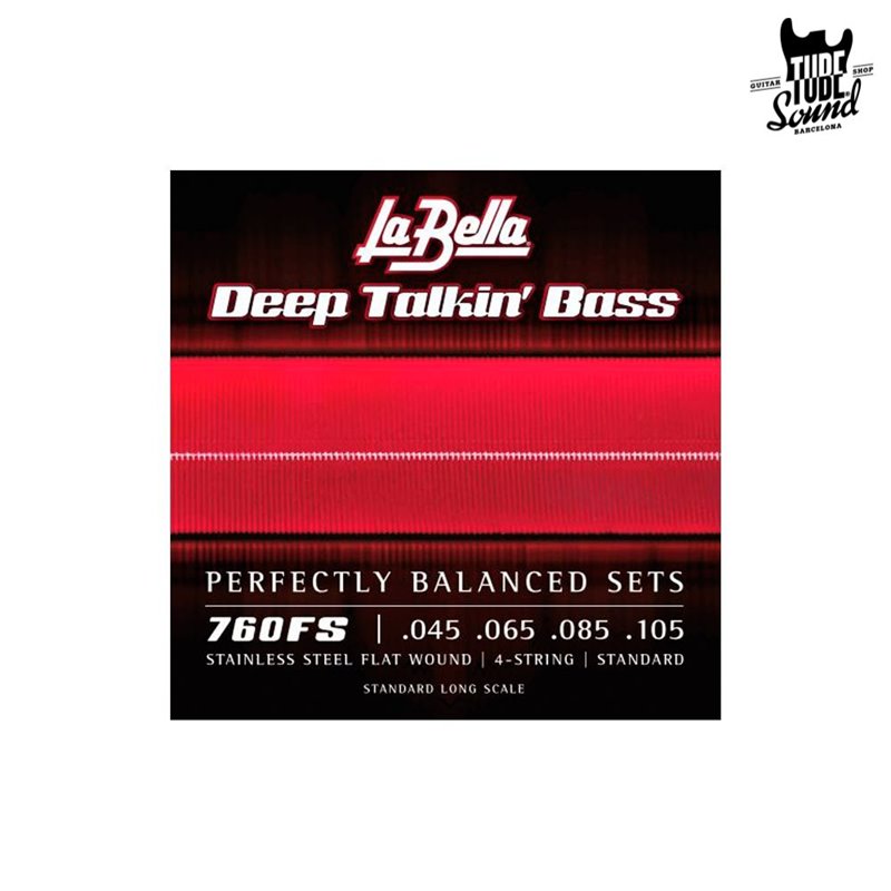 La Bella 760FS Flat Wound Stainless Steel Electric Bass 45-105