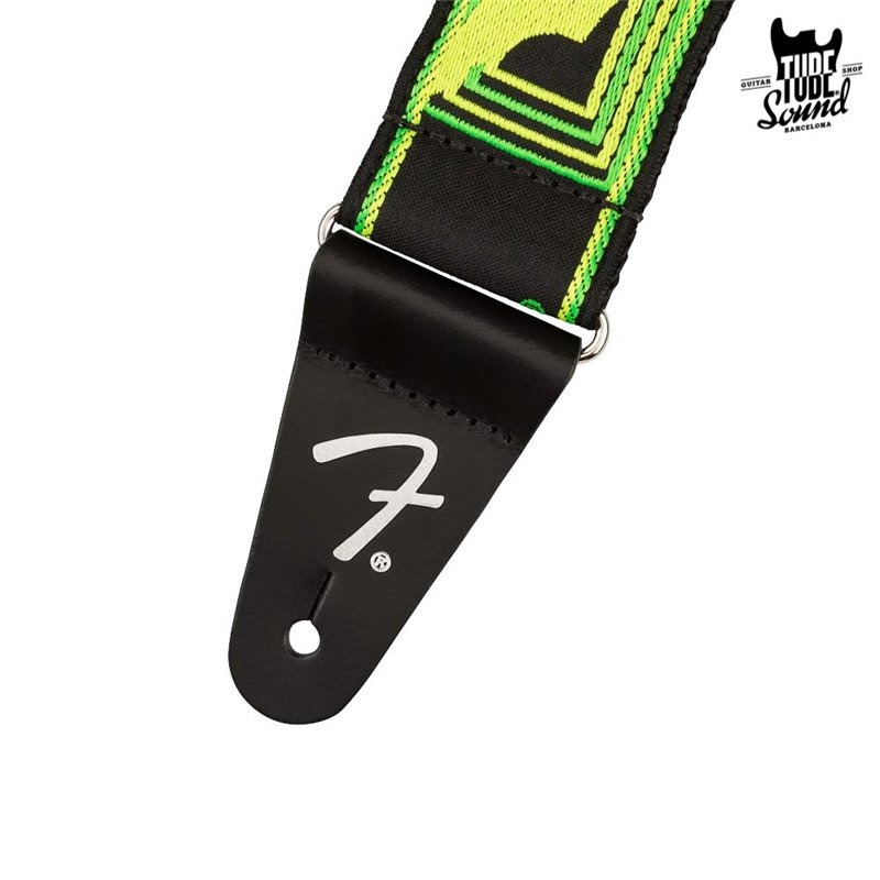 Fender Neon Monogrammed Strap Green Yellow
