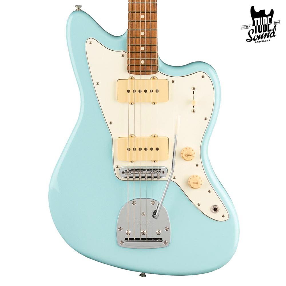 Fender Jazzmaster Ltd. Ed. Player White Headcap PF Sonic Blue - Tube Sound  Barcelona