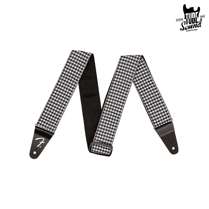 Fender Houndstooth Jackquard Strap White