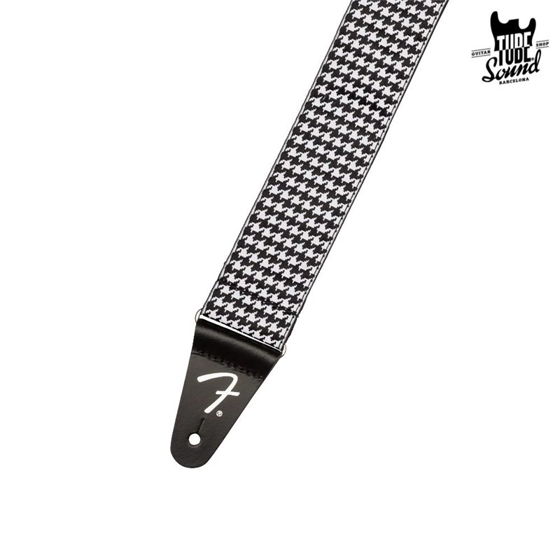Fender Houndstooth Jackquard Strap White