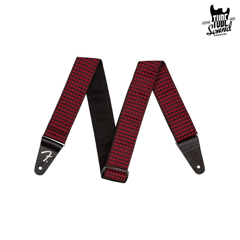 Fender Houndstooth Jackquard Strap Red