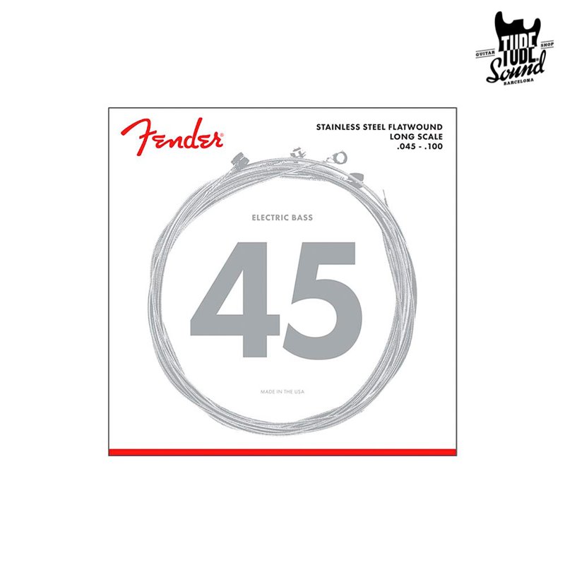 Fender 9050L Stainless Steel Flatwound Bass Light 45-100