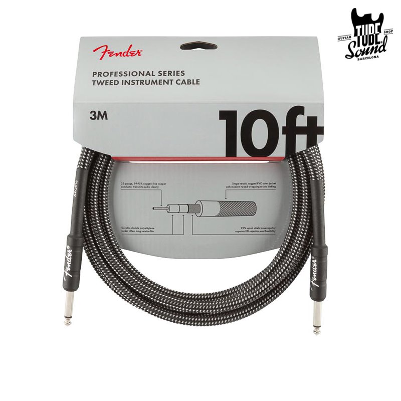 Fender Professional Series Cable Straight 3m Gray Tweed