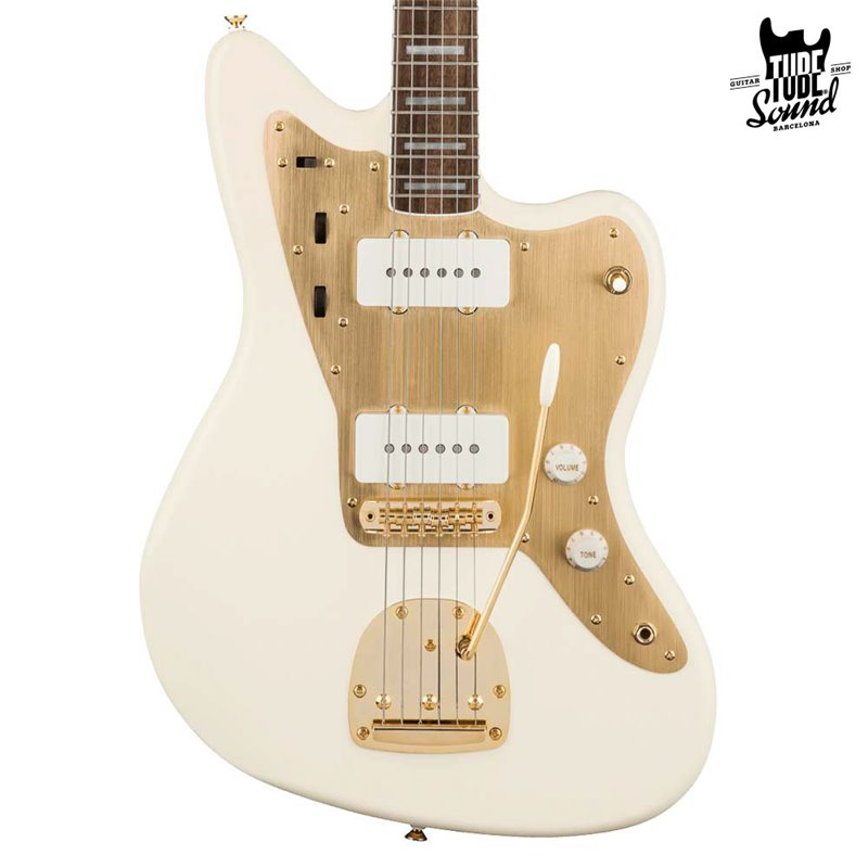 Squier Jazzmaster 40th Anniversary Gold Edition LR Olympic White