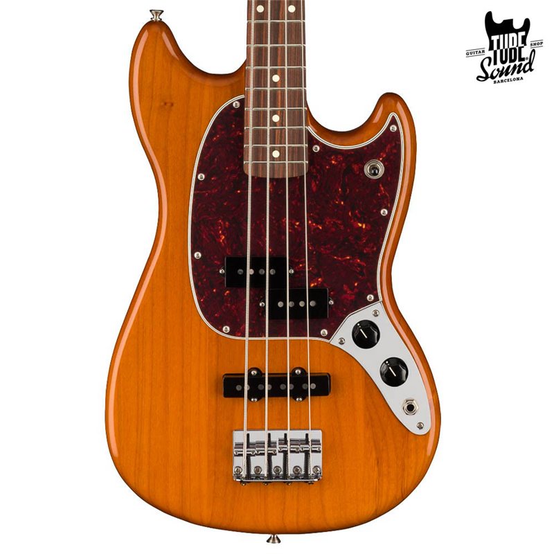 Fender Mustang Bass PJ PF Aged Natural