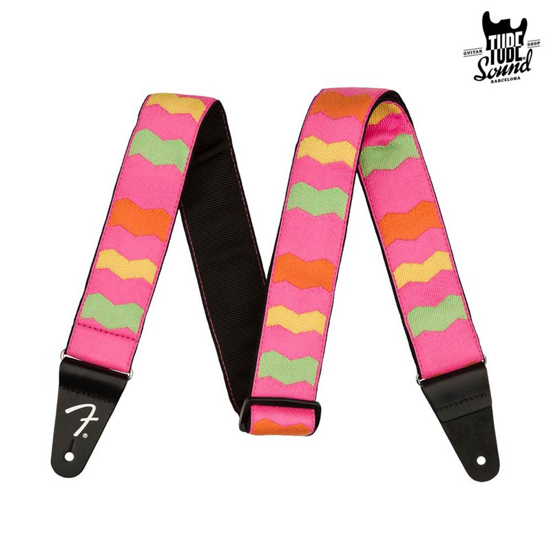 Fender Mononeon Woven Neon Pink Strap