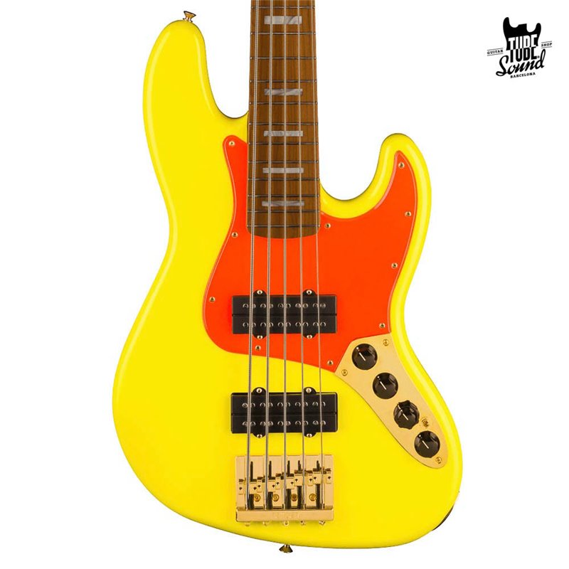 Fender Jazz Bass V Mononeon RM Neon Yellow