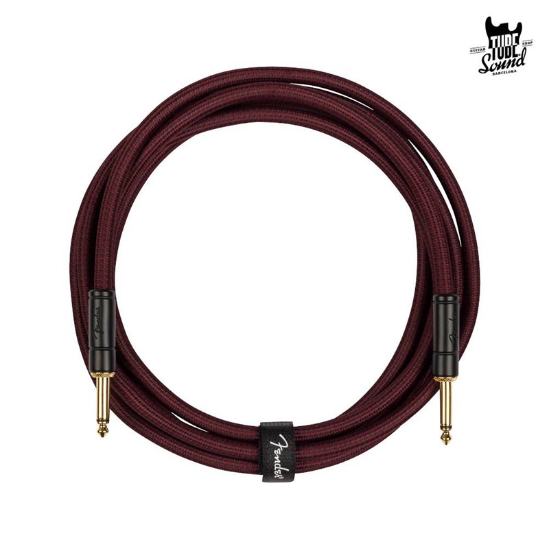 Fender Deluxe Series Ltd. Ed. Cable Straight 3m Sherwood Oxblood Tweed