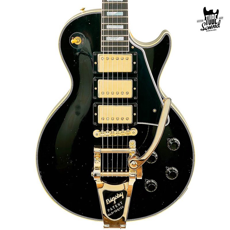 Gibson Custom Les Paul Custom 1957 Reissue 3-Pickup Bigsby Murphy Lab Light Aged Ebony