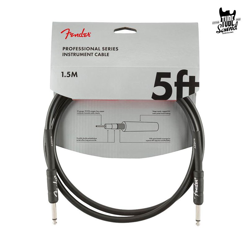 Fender Professional Series Cable Straight 1,5m Black