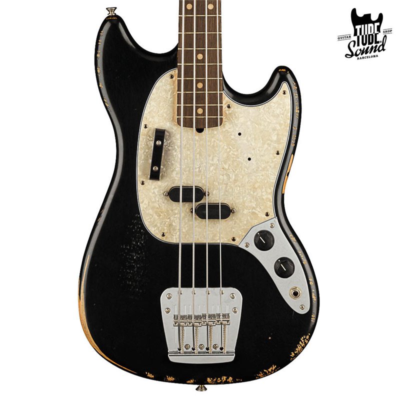 Fender Mustang Bass JMJ Road Worn RW Black