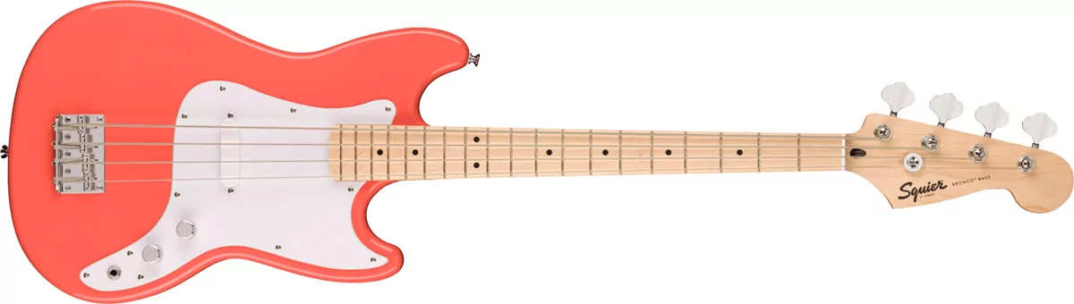 Squier Bronco Bass Sonic MN Tahitian Coral
