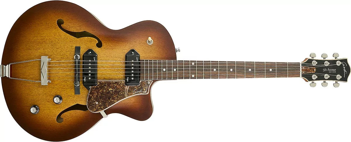 Godin 5th Avenue CW Kingpin II Cognac Burst