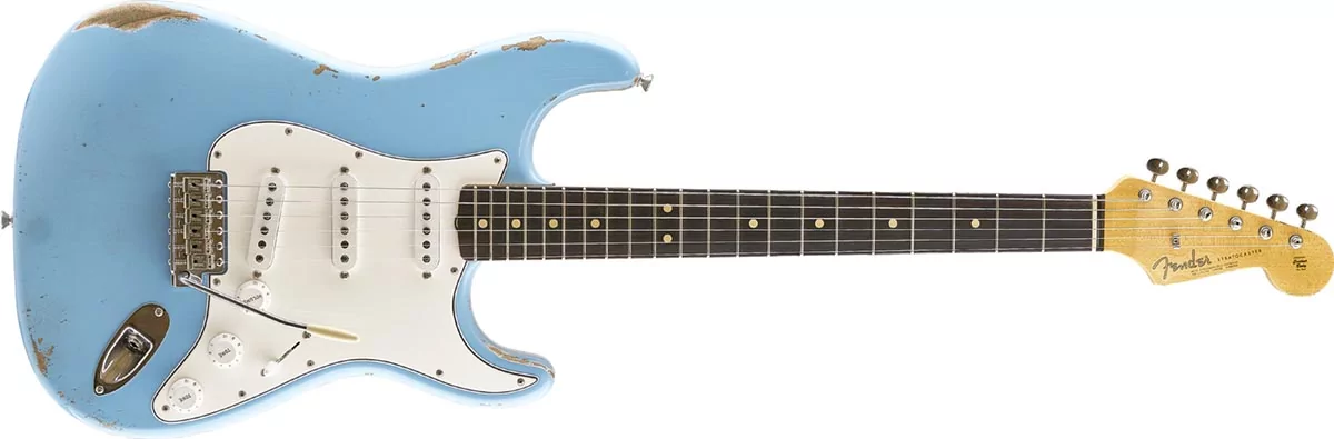 Fender Custom Shop Custom Order Stratocaster 63 RW Relic-Closet Classic Daphne Blue