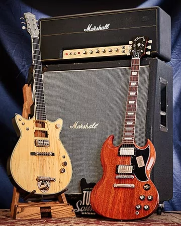 Gretsch G6131-MY Malcolm Young Signature JET Natural-Gibson Custom SG Standard Reissue VOS Faded Cherry