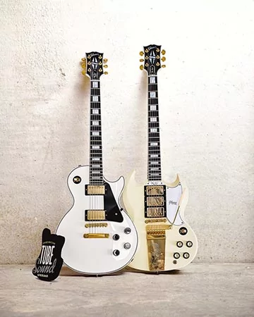 Gibson Custom Les Paul Custom Ebony Fingerboard Alpine White Gloss - Gibson Custom M2M SG Custom Maestro Gloss Classic White
