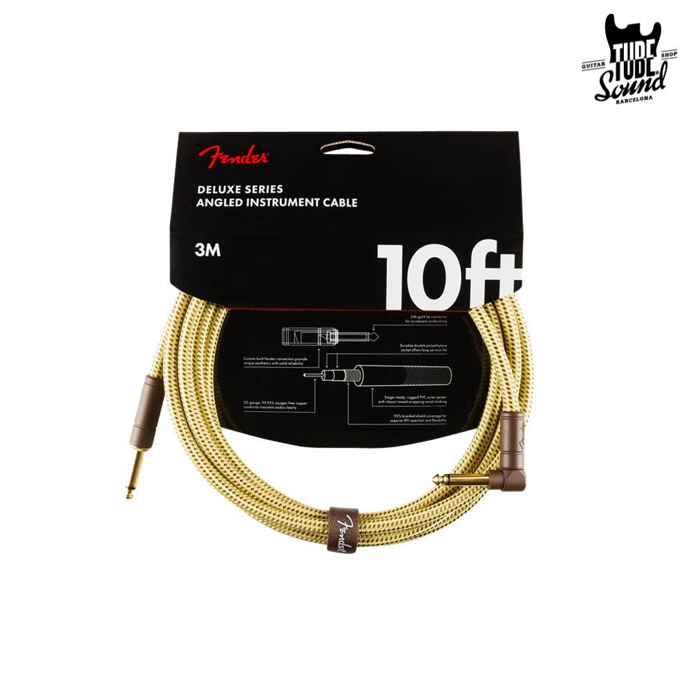 Nacarado petróleo crudo combustible Fender Deluxe Series Cable Angle 3m Tweed - Tube Sound Barcelona
